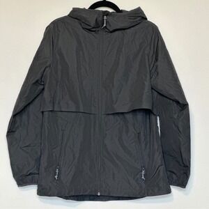 Champion Lightweight‎ Hooded Jacket Black Full Zip Mesh Lined Activewear Women L